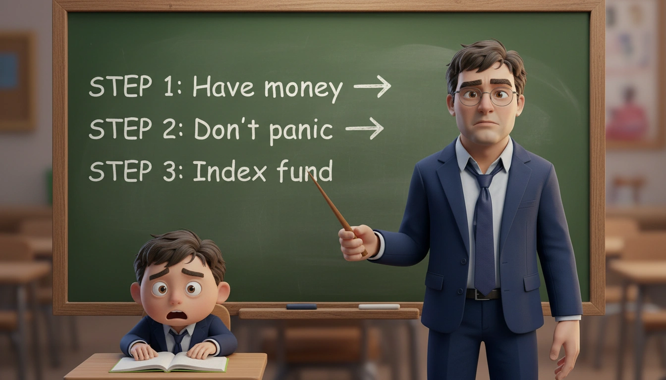 Larry the Bear laughing at retail investors